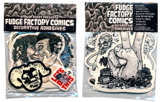 fudge factory comics sticker pack