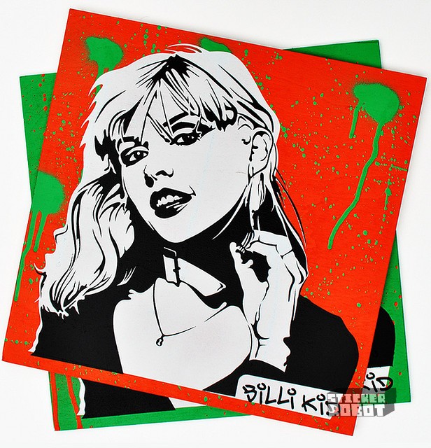 blondie silkscreen stickers