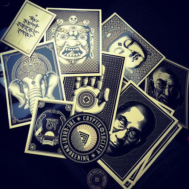 silkscreen stickers by cryptik