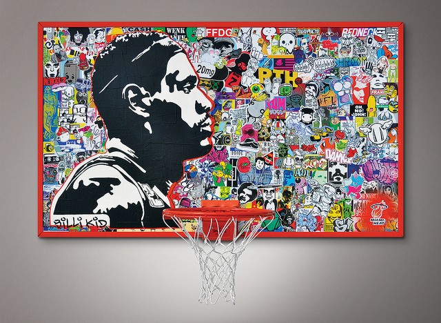 billi vs lebron - sticker collage