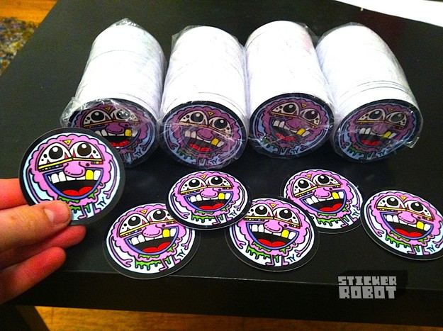 sticker robot silkscreen stickers for TY