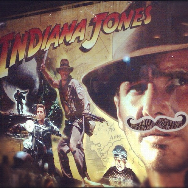 indiana jones sticker mustache