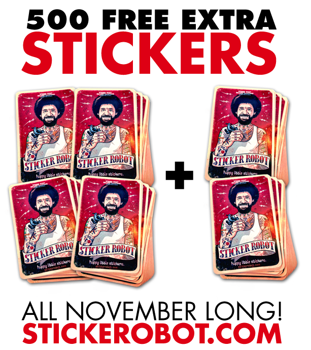 The Stickerobot 500 Free Sticker November Promotion