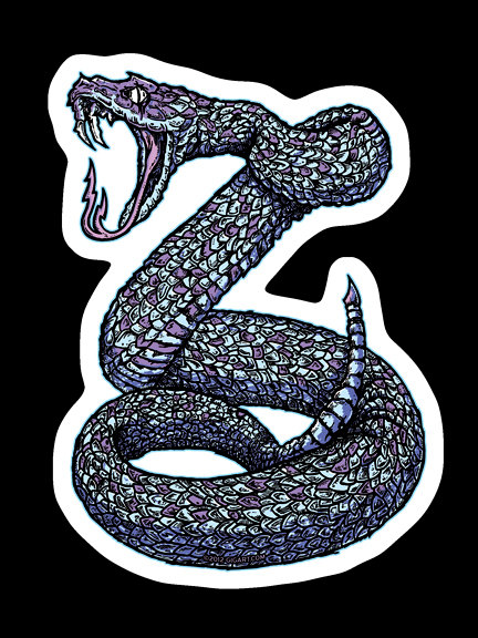 diecut snake stickers by gigart