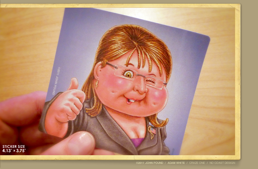 sara palin garbage pail kid sticker