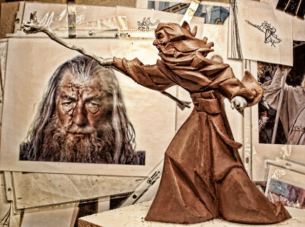 lord of the rings gandalf sculpture sticker robot profile Schumacher