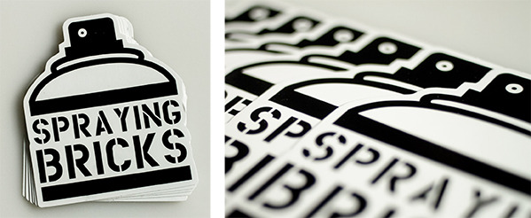 black and white silkscreen sticker printing