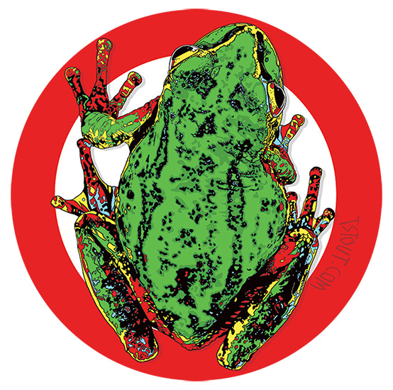 frogman-round-vinyl-stickers