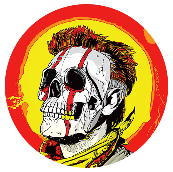 skullmask-round-vinyl-stickers