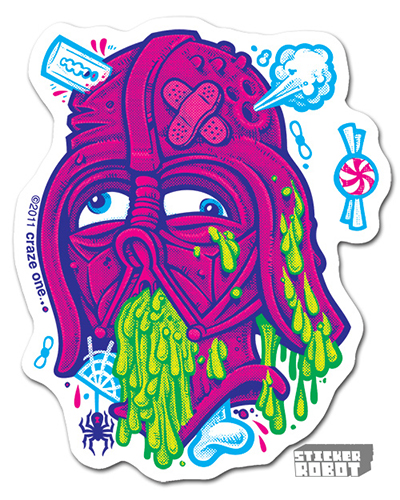 Darth Vader Clear Vinyl Diecut Sticker