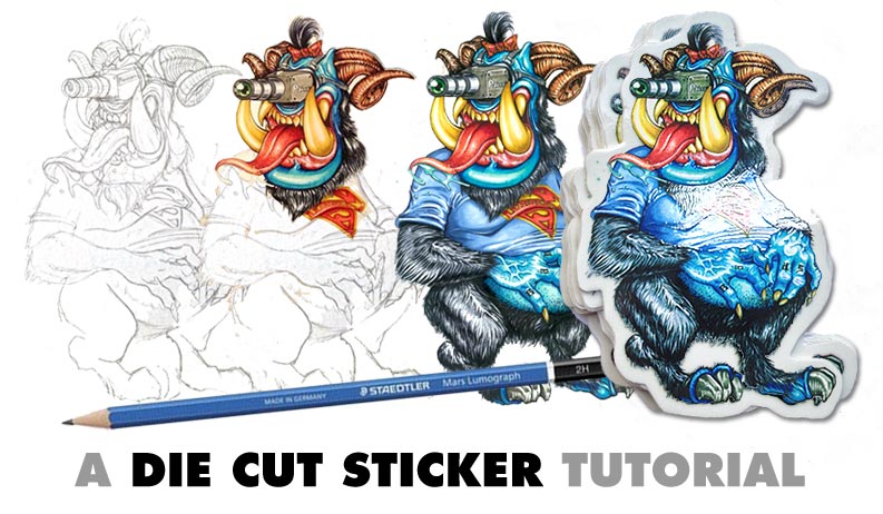 Tutorial: Drawing, Designing and Printing Die Cut Stickers