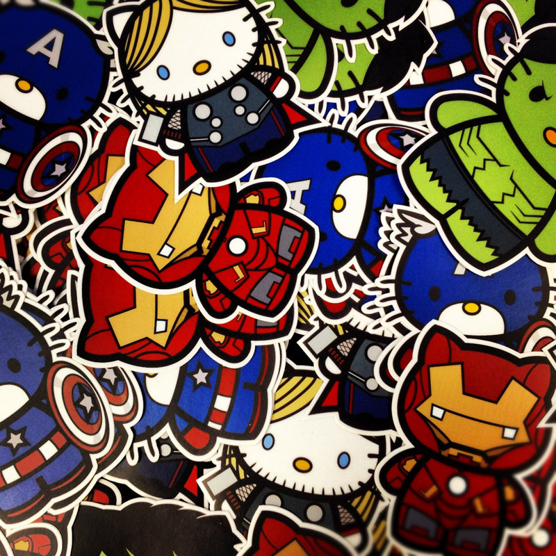 Marvel Avengers die-cut sticker