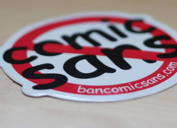 san comic sans vinyl stickers