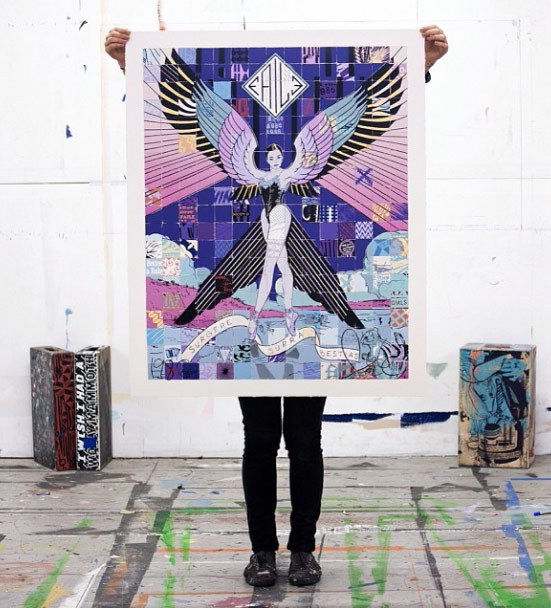 A Beautiful 27 Color Screen Print by New York Artists, Faile 