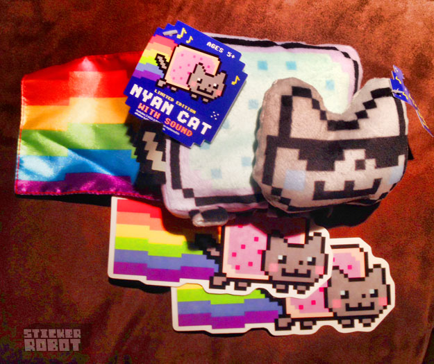 custom printed clear vinyl nyan cat stickers