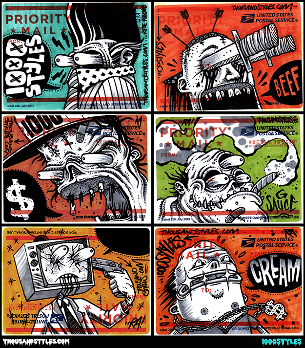 Postal Sticker Art by 1000Styles