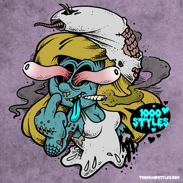 Smurfette Sticker by 1000styles