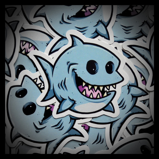 Vinyl FatShark Stickers