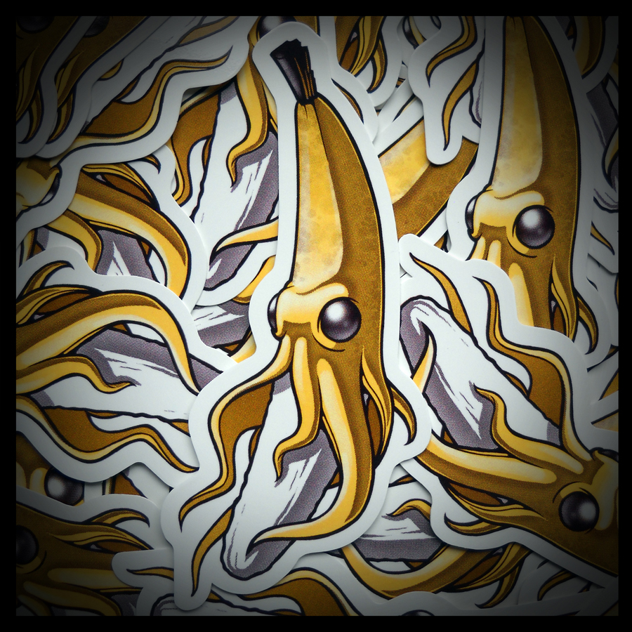 Die Cut BananaSquid Stickers