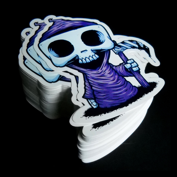 Custom Shape Vinyl LilReaper Stickers