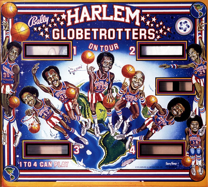 Greg Freres Harlem Globe Trotters Backglass