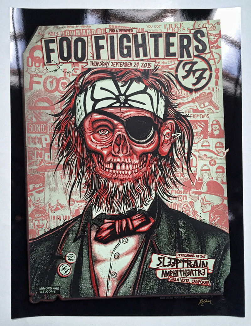 Zoltron Foo Fighters Silkscreen Poster