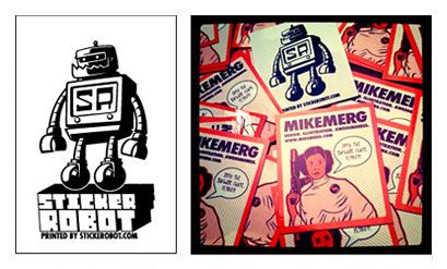 Sticker Robot Back Print