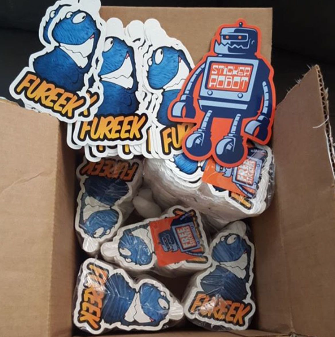 sticker robot promo sticker run