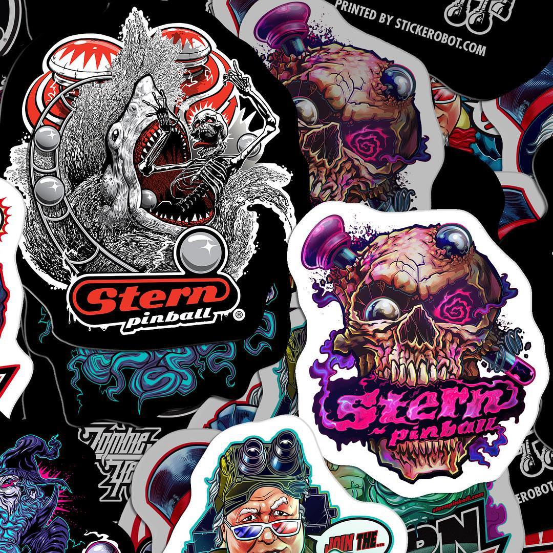 Zombie Yeti Stern Pinball Sticker Pack