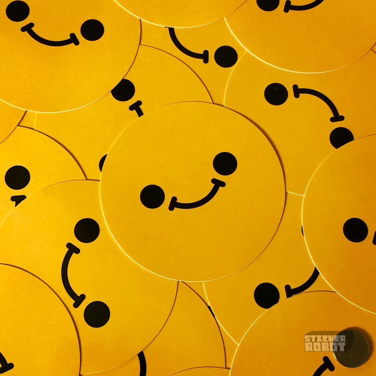 Mike Mitchell Smile Round Stickers