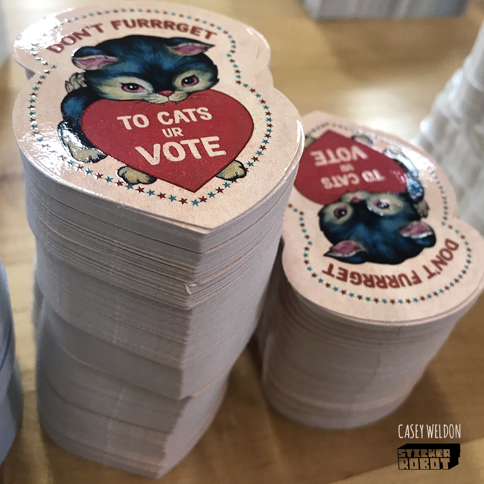 cat vote stickers 2020