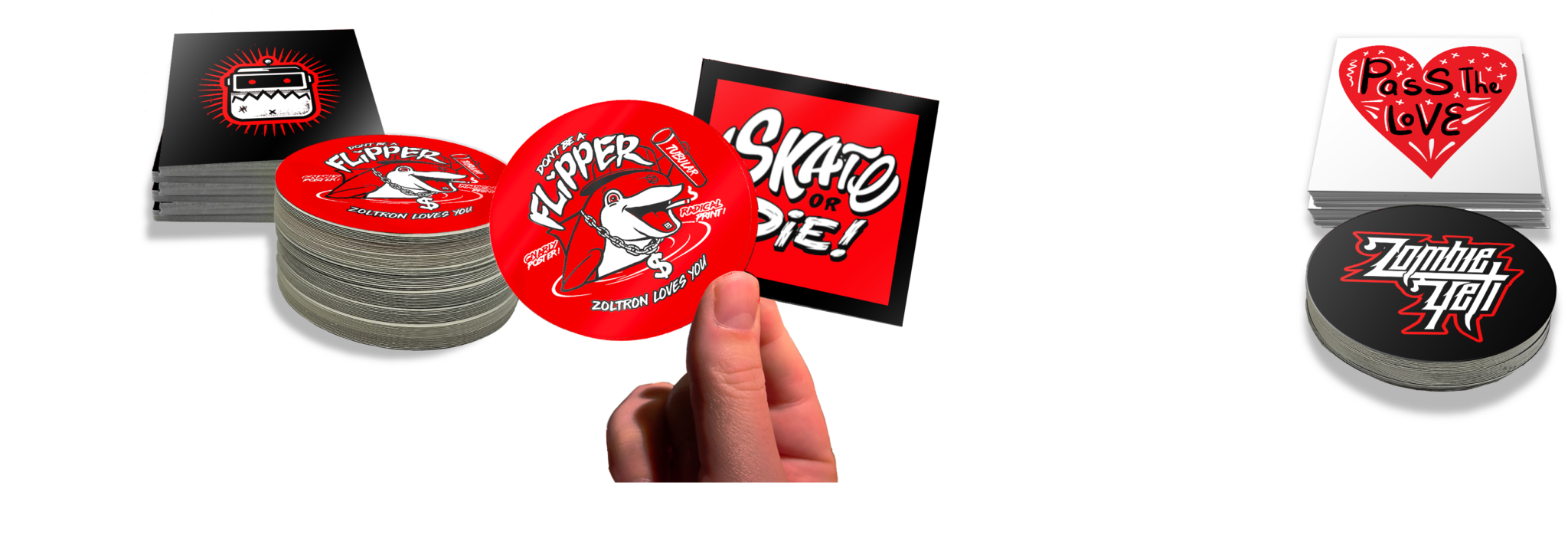 Red & Black Stickers | Sticker Robot Custom Stickers