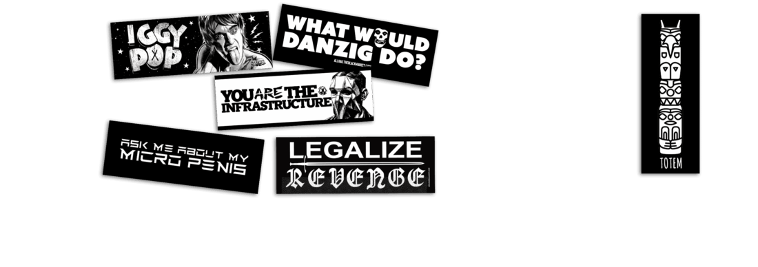 Black & White Bumper Stickers (Silkscreen)