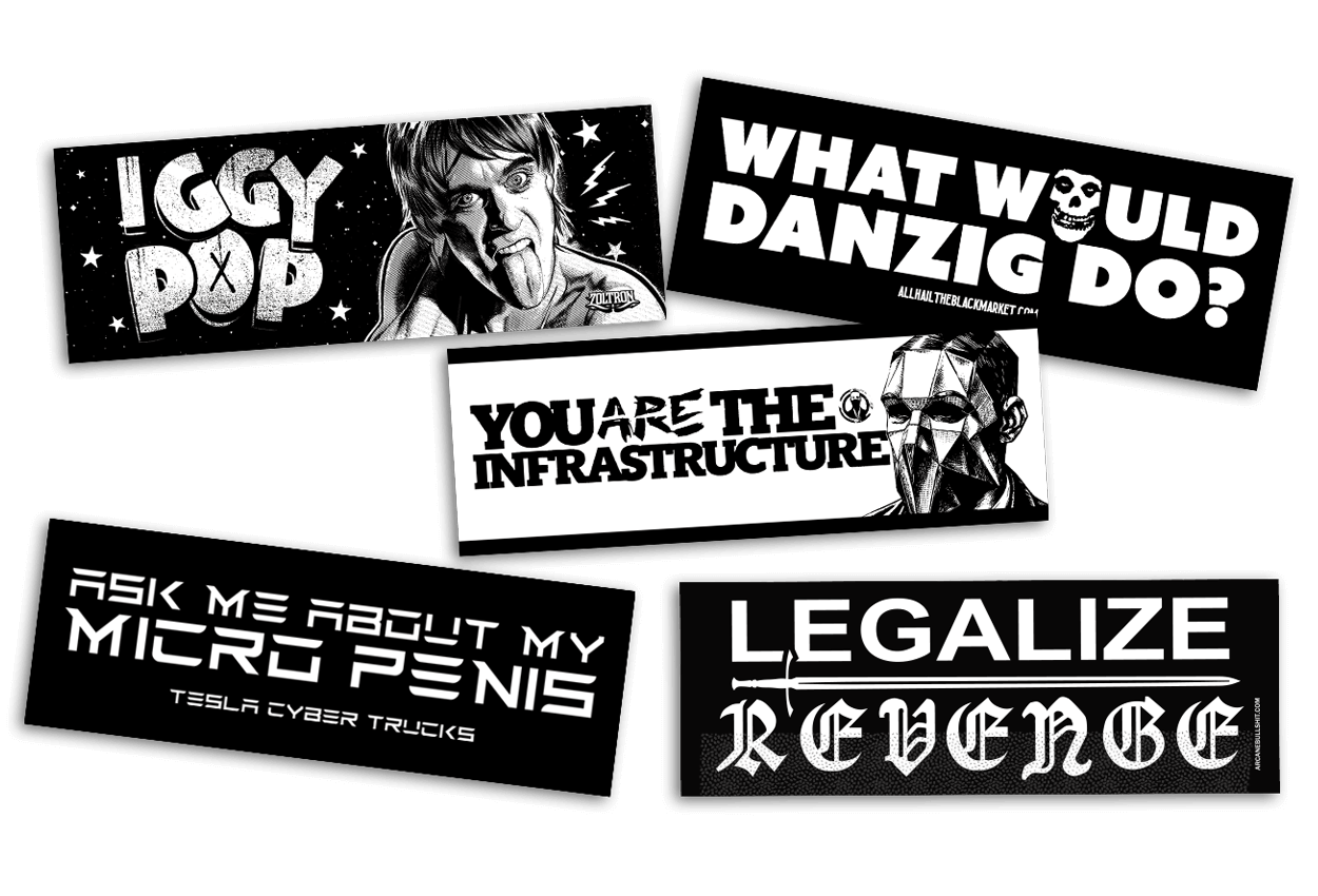 Black & White Bumper Stickers