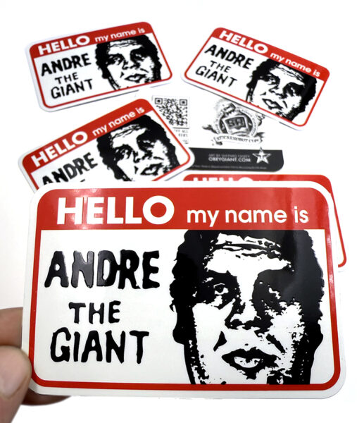 Rare Shepard Fairey Obey Giant “Hello My Name Is” silkscreen sticker, printed by Sticker Robot